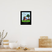 Black Labrador Angel met Love Cartoon 2 Poster (Keuken)