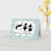 Black Labrador Angels Floral Kaart (Gele Bloem)