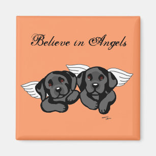 Black Labrador Angels (regenboogbrug) Magneet