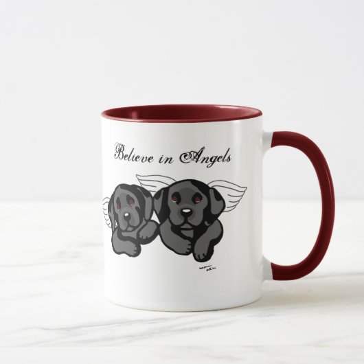 Black Labrador Angels (regenboogbrug) Mok (Rechts)