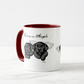 Black Labrador Angels (regenboogbrug) Mok (Voorkant links)