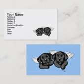 Black Labrador Angels (regenboogbrug) Visitekaartje (Voorkant / Achterkant)