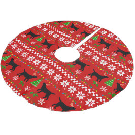 Black Labrador Antlers lelijke kerstpatronen Kerstboom Rok