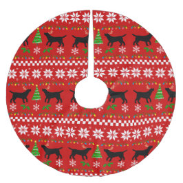 Black Labrador Antlers lelijke kerstpatronen Kerstboom Rok