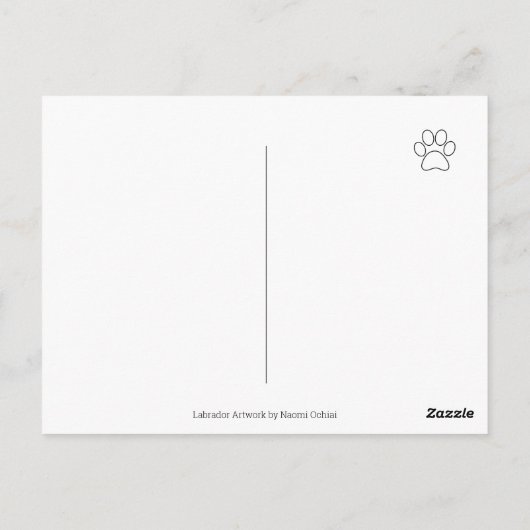 Black Labrador Bikini Girl Briefkaart (Achterkant)