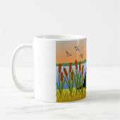 Black Labrador Bird Dog Sunset Koffiemok (Links)