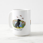 Black Labrador Bird Dog Sunset Oval Koffiemok (Voorkant links)