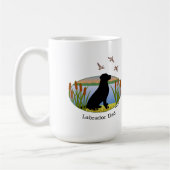 Black Labrador Bird Dog Sunset Oval Koffiemok (Links)