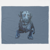 Black Labrador Blanket Dog Art Fleece Blankets (Voorkant (Horizontaal))