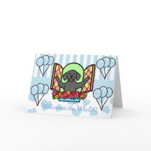 Black Labrador Blue nieuwe baby jongen gefelicitee