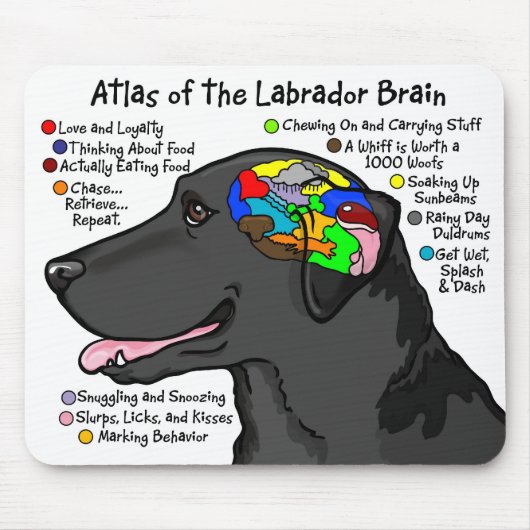 Black Labrador Brain Atlas Muismat (Voorkant)