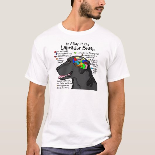 Black Labrador Brain Atlas T-shirt (Voorkant)