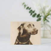 Black Labrador Briefkaart (Staand voorkant)