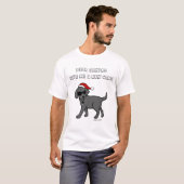 Black Labrador Cartoon kerstShirten T-shirt (Voorkant volledig)
