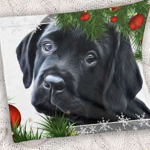 Black Labrador Christmas Fleece Deken