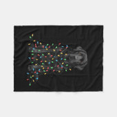Black Labrador Christmas I'm Fine Everything Is Fi Fleece Deken (Voorkant (Horizontaal))