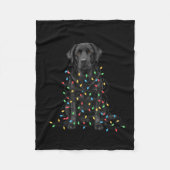 Black Labrador Christmas I'm Fine Everything Is Fi Fleece Deken (Voorkant)