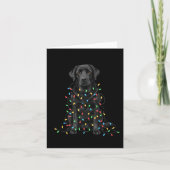 Black Labrador Christmas I'm Fine Everything Is Fi Kaart (Voorkant)
