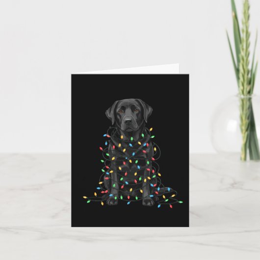 Black Labrador Christmas I'm Fine Everything Is Fi Kaart (Voorkant)
