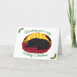 Black Labrador Christmas Kaart