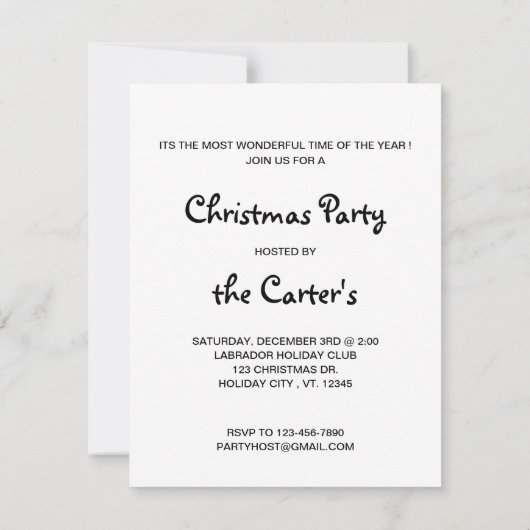 Black Labrador Christmas Kaart (Achterkant)