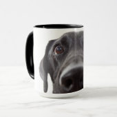 Black Labrador Closeup Portrait Mok (Voorkant links)