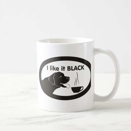 Black Labrador Coffee Theme Koffiemok (Rechts)
