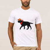 Black Labrador Cowboy Cartoon T-shirt (Voorkant)