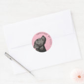 Black Labrador Custom "Handmade by..." Sticker (Envelop)