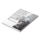 Black Labrador Dad Poem Notitieblok (Linkerzijde)