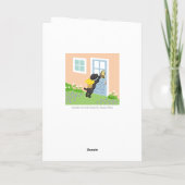 Black Labrador Daffodils Spring Bedankt Kaart (Achterkant)