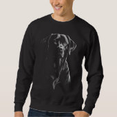 Black Labrador Dark Art Dog Dad Sweatshirt (Voorkant)