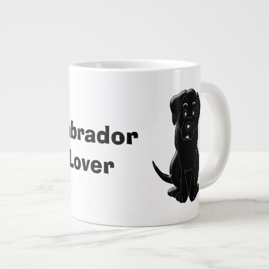 Black Labrador Design Grote Koffiekop (Voorkant rechts)