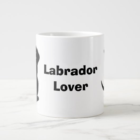 Black Labrador Design Grote Koffiekop (Voorkant)