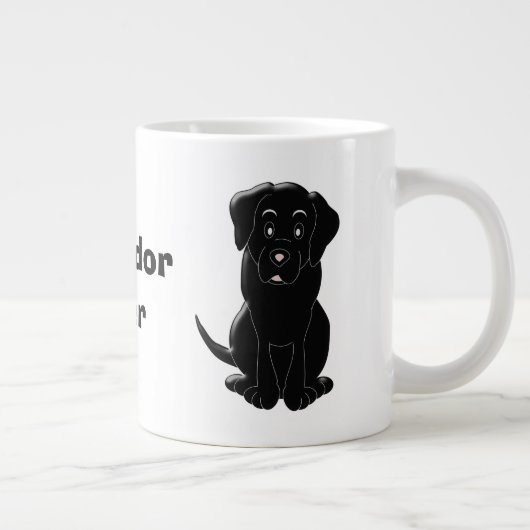 Black Labrador Design Grote Koffiekop (Rechts)