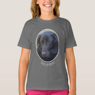 Black Labrador Dog Art op maat T-shirt