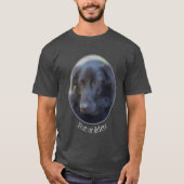 Black Labrador Dog Art op maat T-shirt (Voorkant)
