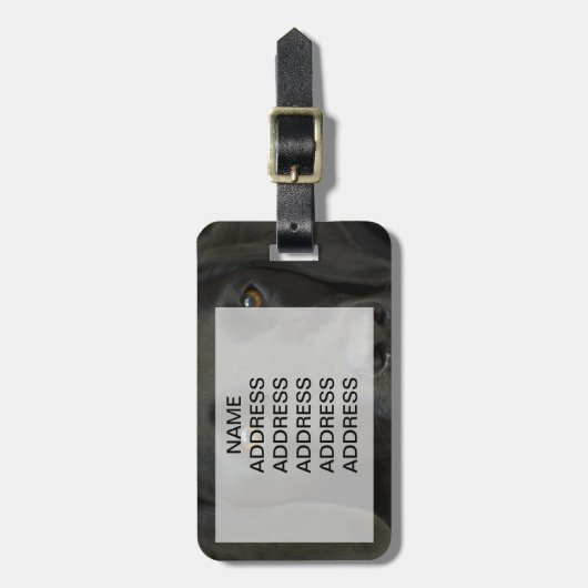 Black Labrador Dog Bagagelabel (Voorkant verticaal)