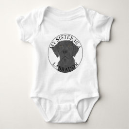 Black Labrador Dog Big Sister Romper