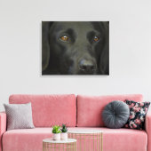 Black Labrador Dog Canvas Afdruk (Insitu (Woonkamer))