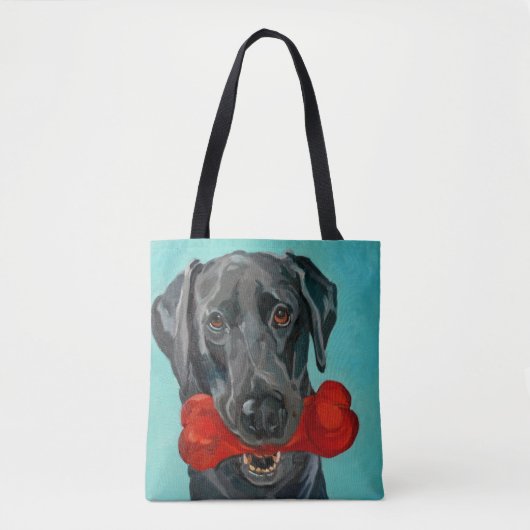 Black Labrador Dog Canvas tas (Voorkant)