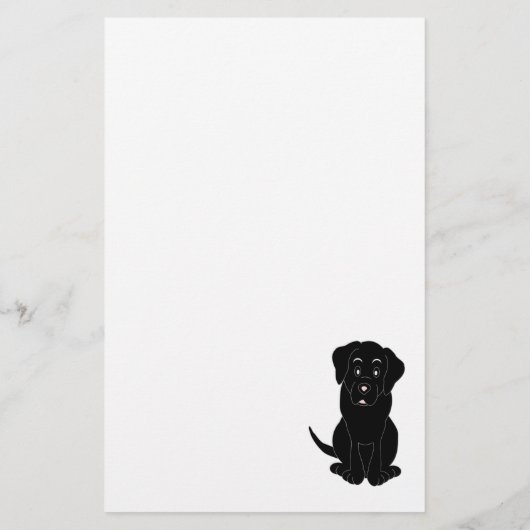 Black Labrador Dog Design Briefpapier (Achterkant)