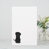 Black Labrador Dog Design Briefpapier (Staand voorkant)