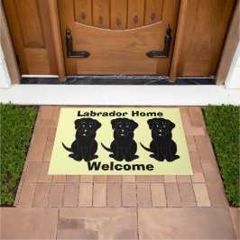 Black Labrador Dog Doormat Deurmat