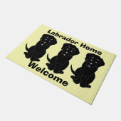 Black Labrador Dog Doormat Deurmat (Schuin)