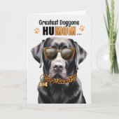 Black Labrador Dog Greatest HuMOM Moederdag Feestdagen Kaart (Voorkant)