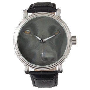 Black Labrador Dog Horloge