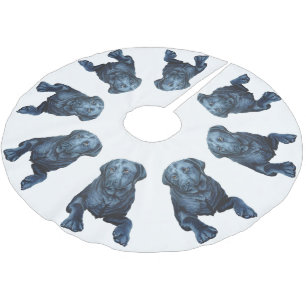 Black Labrador Dog kerstboomrokken Kerstboom Rok