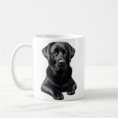 Black Labrador Dog Koffiemok (Links)