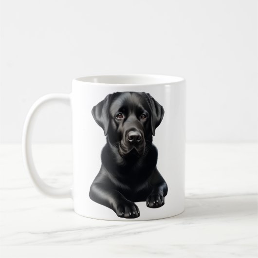 Black Labrador Dog Koffiemok (Links)